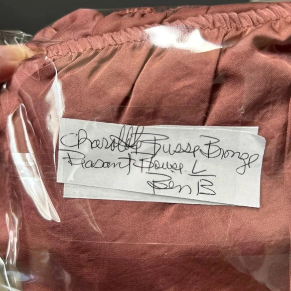 Charlotte Russe Peasant Blouse Top Women's Large Bronze Vixen Fairygoth Romantic - Picture 9 of 12